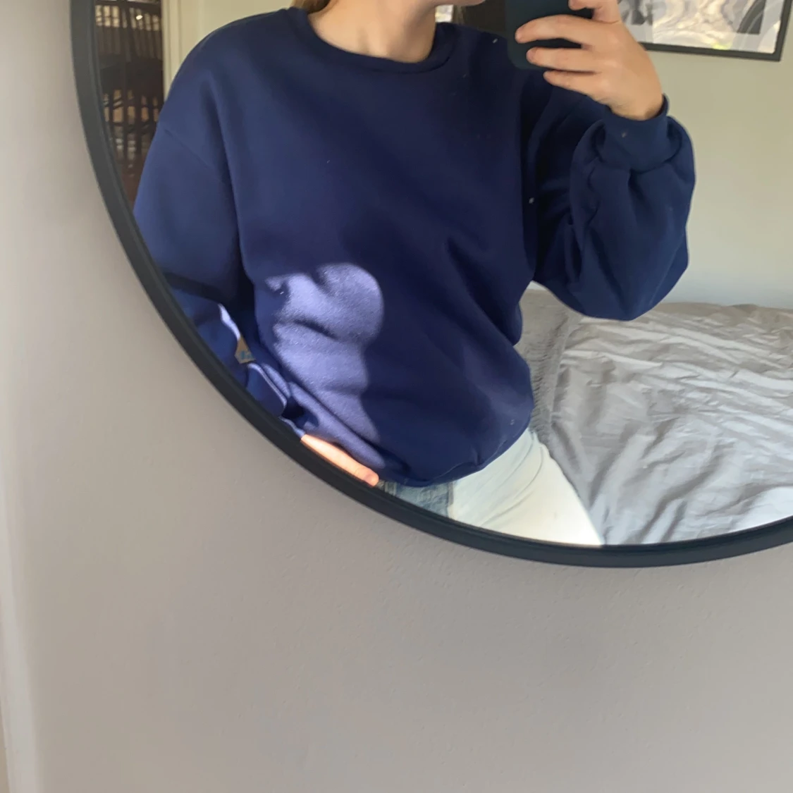 Mörkblå sweatshirt - 90