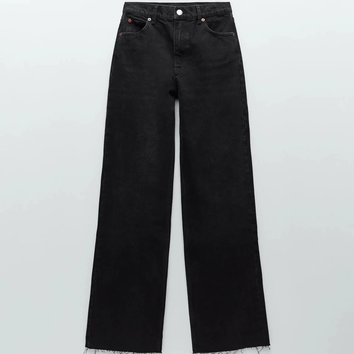 Hi-Rise wide-leg full length jeans - 90