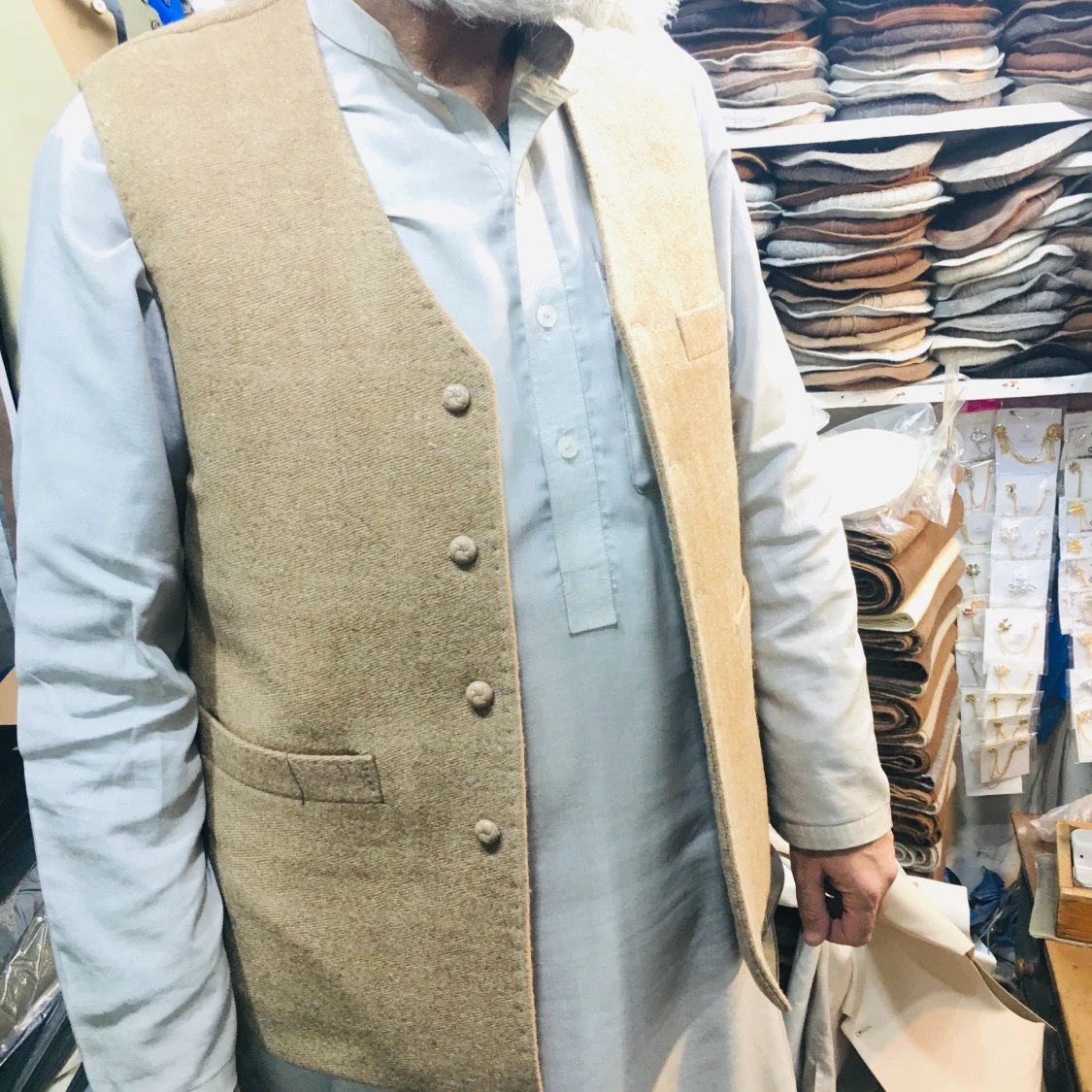 Wool Handmade Waistcoat Chitrali