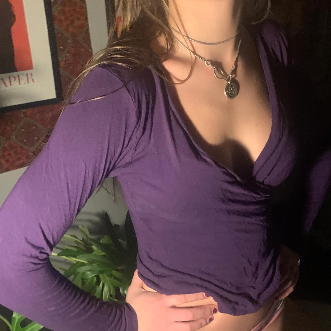 Lila omlott topp - 90