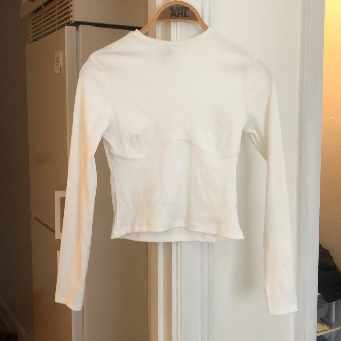 Vit ribbad tröja HM