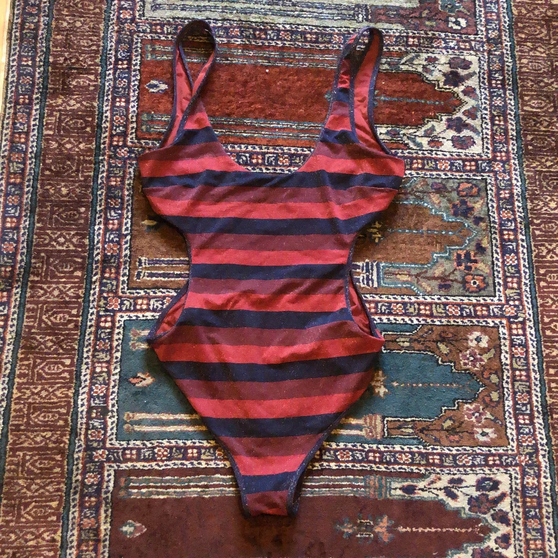 Randig baddräkt