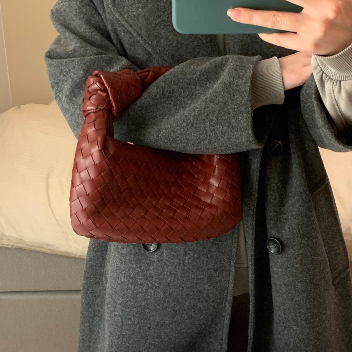 Bottega veneta väska, vinröd