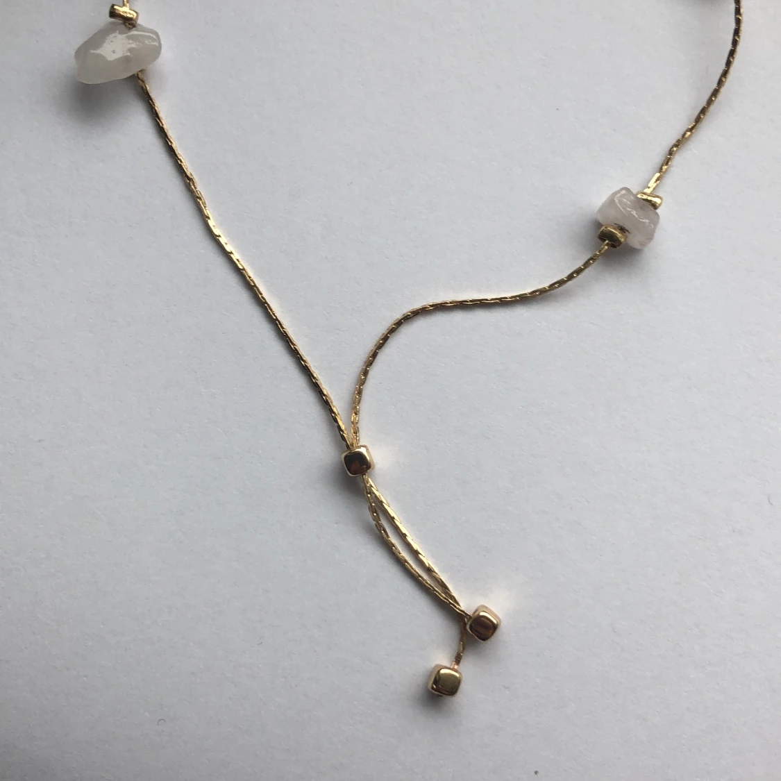 Guldigt rosenkvarts armband - 91