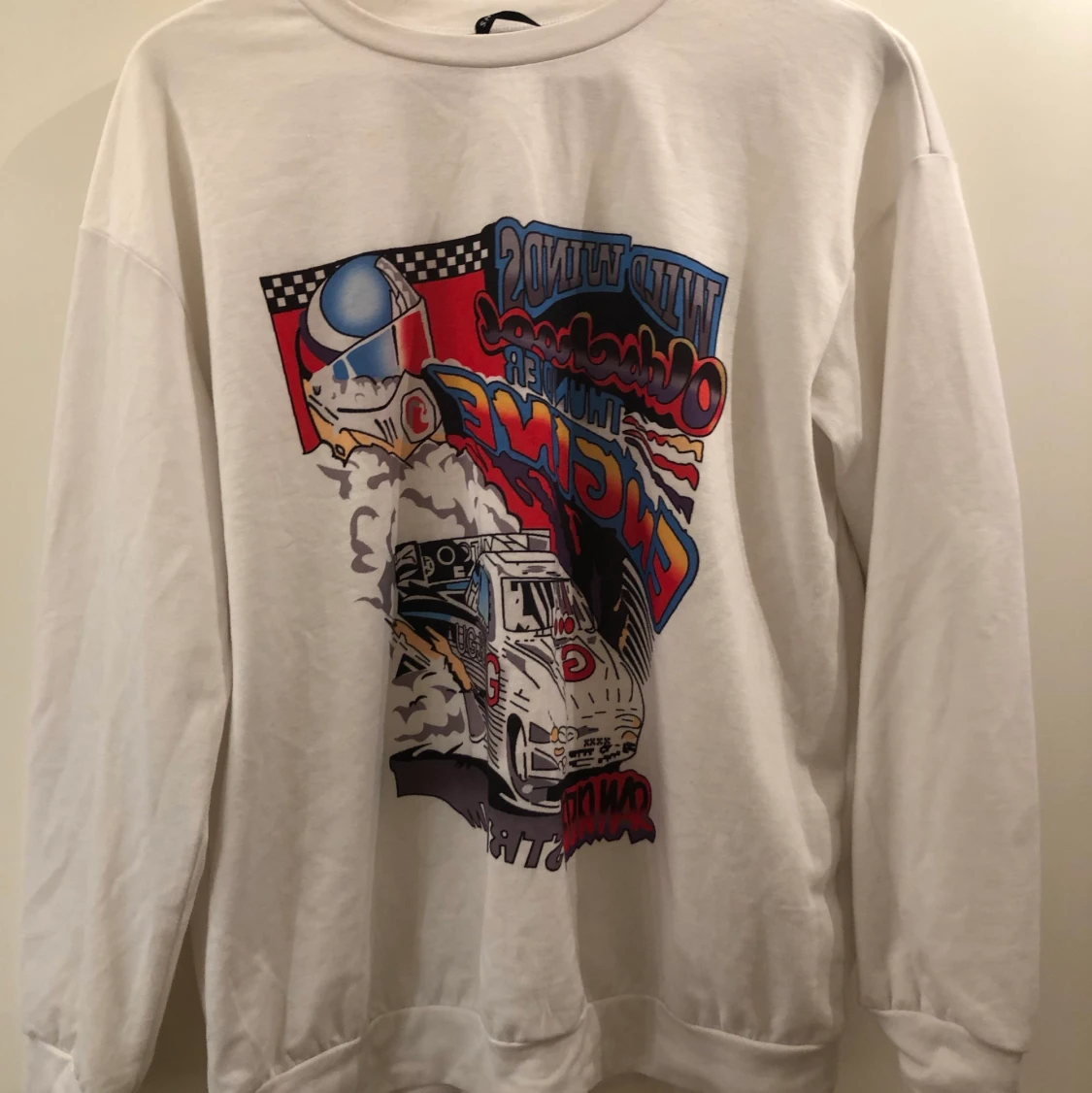 Tjocktröja med tryck