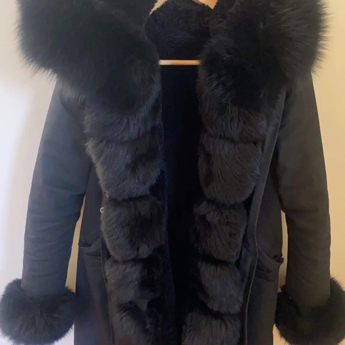 Fatima parka äkta päls jacka.  - 90