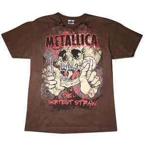 Metallica t-shirt - Vintage Metallica ”The Shortest Straw” T-shirt från tidigt 2000-tal☠️✨ • Size: L • Cond: 8,5/10 • Mått: Bredd: 54cm Längd: 70cm