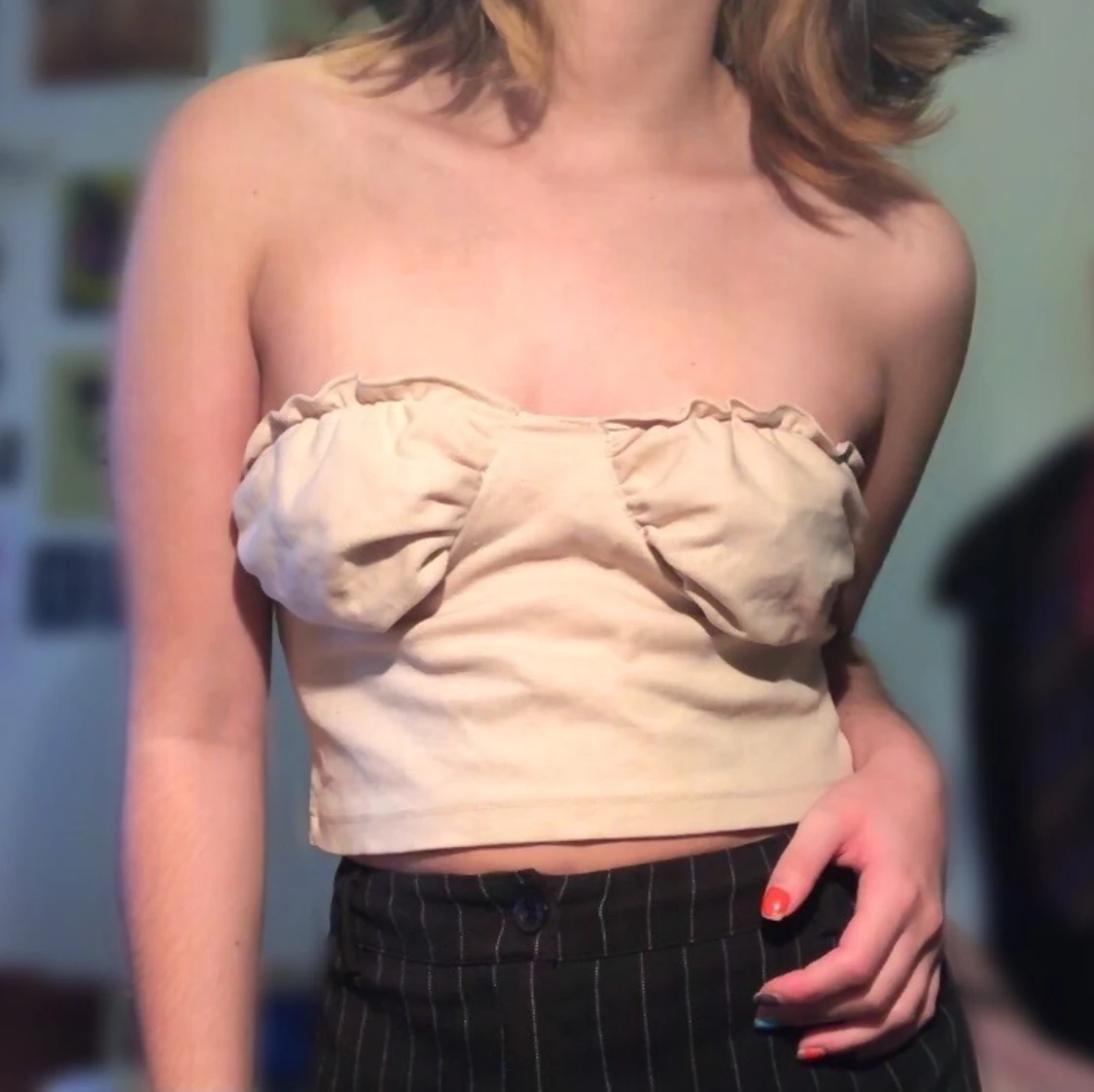 beige bandeau top - 90