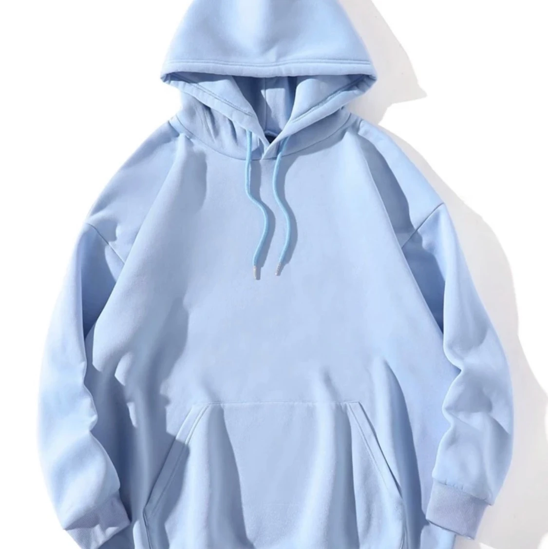 Blå hoodie 