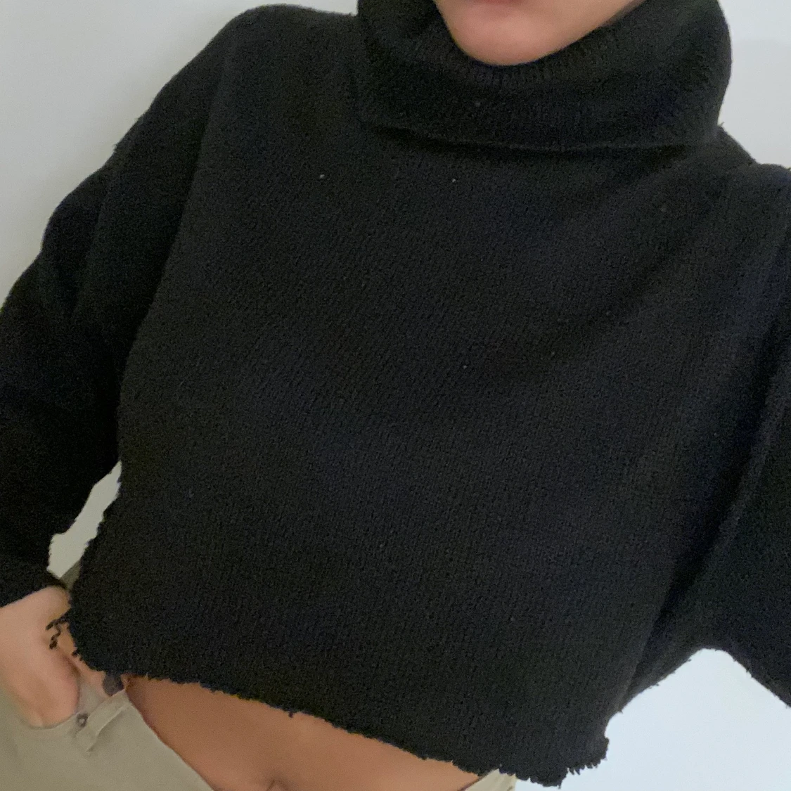 Svart polotröja st-M  - 90