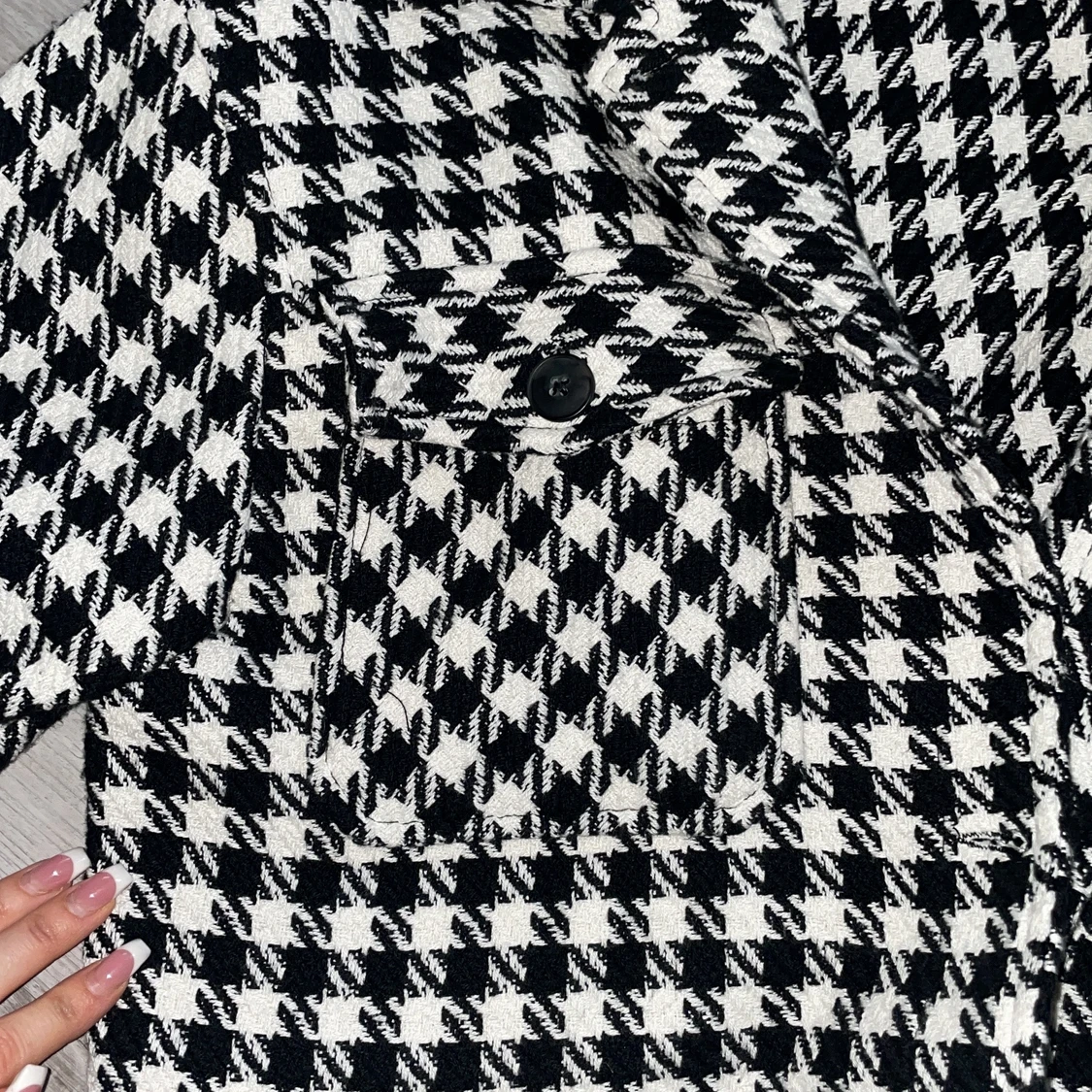 Hundtandsmönstrad jacka - 90