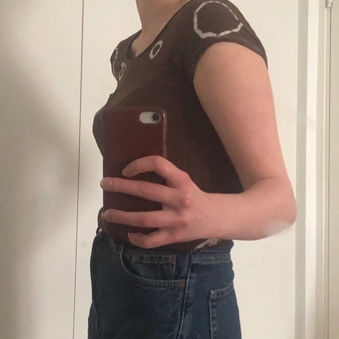 Brun tshirt med tie dye - 91