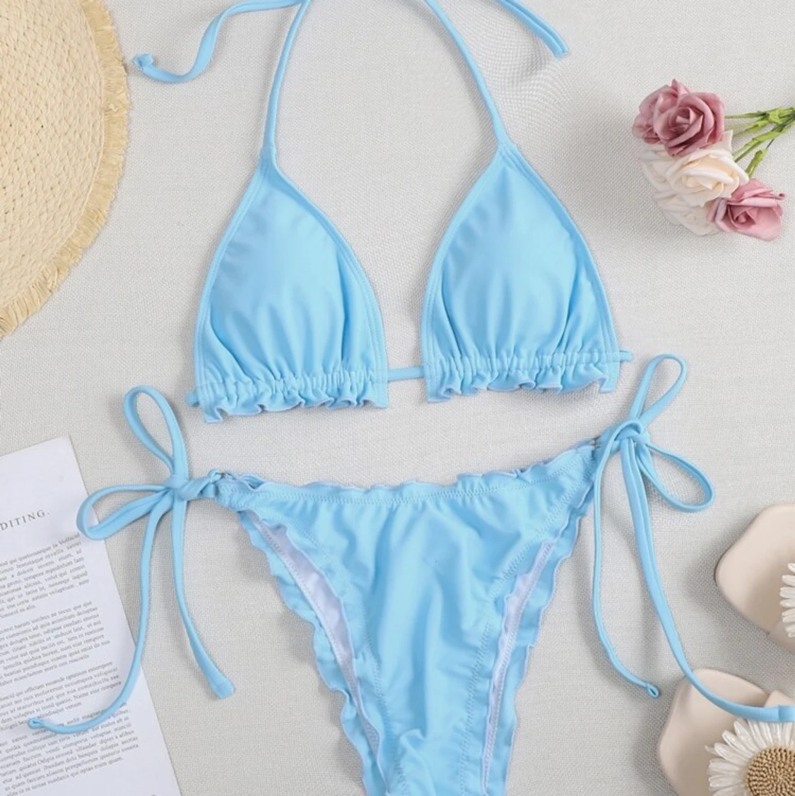 Ny bikini i babyblått  - 90