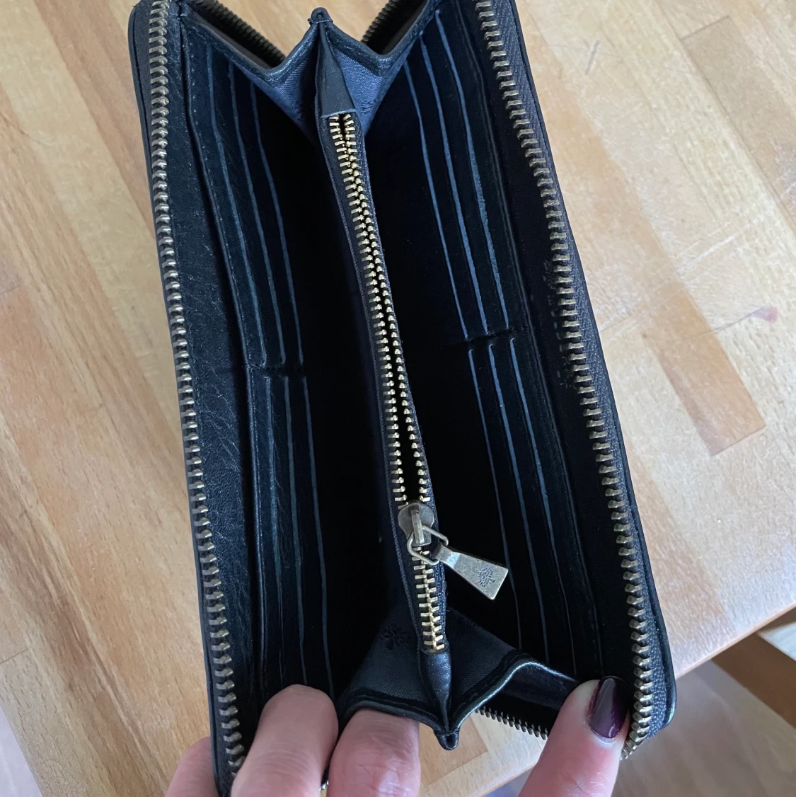 Svart Mulberry plånbok i äkta skinn - 90