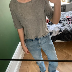 grå t-shirt - Basic, grå T-shirt från Wera. Storlek M, men passar bra på de flesta. Medellånga, luftiga ärmar. Kan mötas upp i Vasastan eller postas. Köpare betalar för post avgift. 