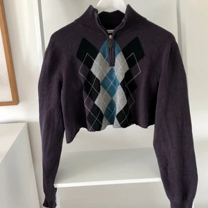 Croppad rutig kofta  - Ceoppad kofta klippt själv