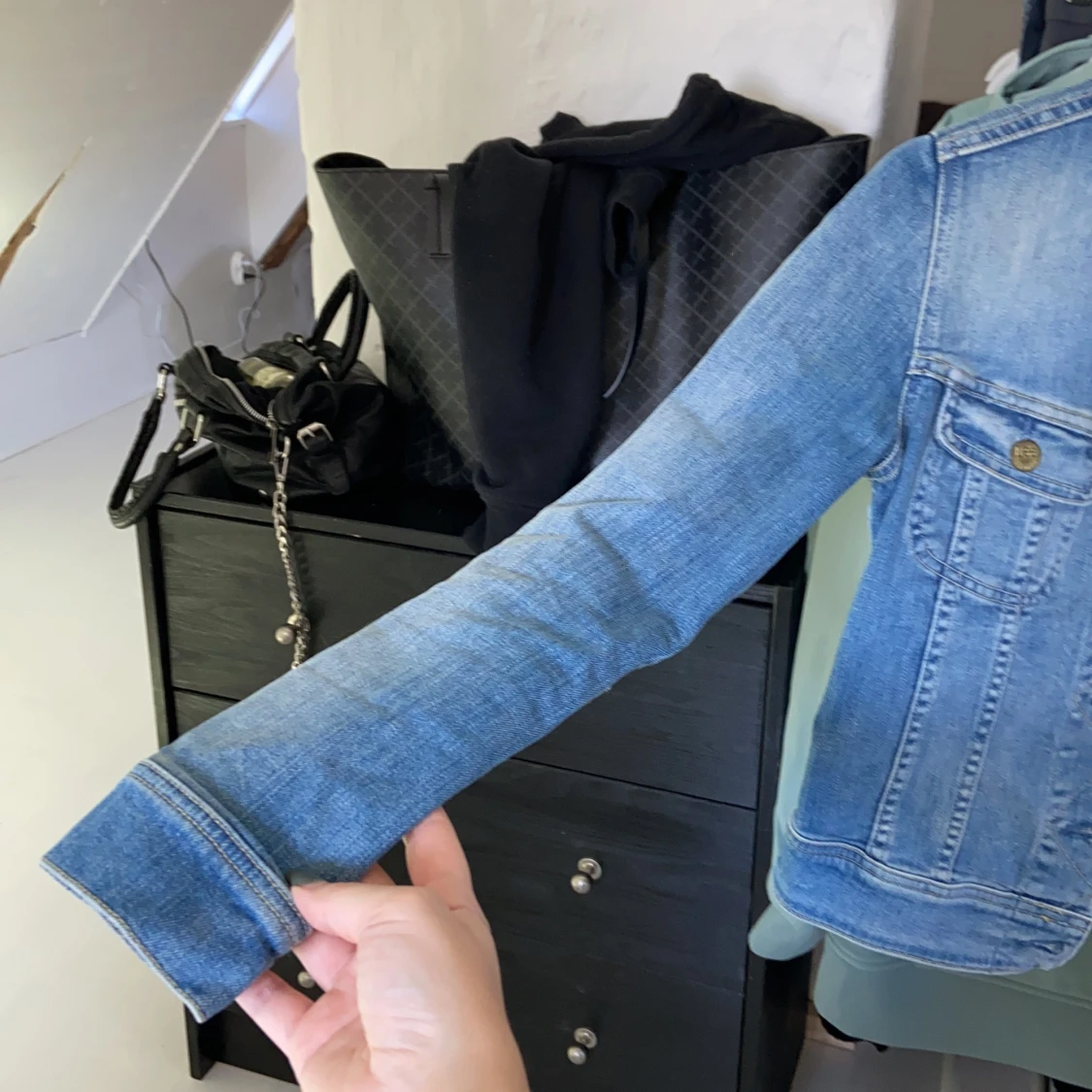 Mörkblå jeans jacka  - 90