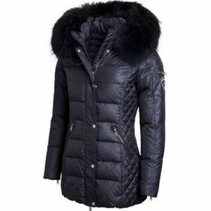 Rock n blue jacka  - Svart vinterjacka med äkta päls i nyskick ! Storlek 38 passar även 36