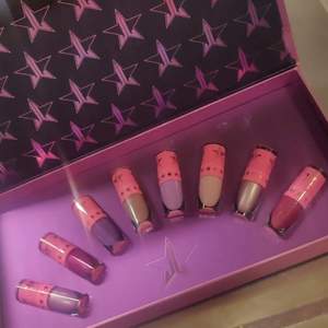 Collection of 8 Jeffree Star mini liquid lipsticks in the origial collection box. Have been swstched  but never worn on lips.
