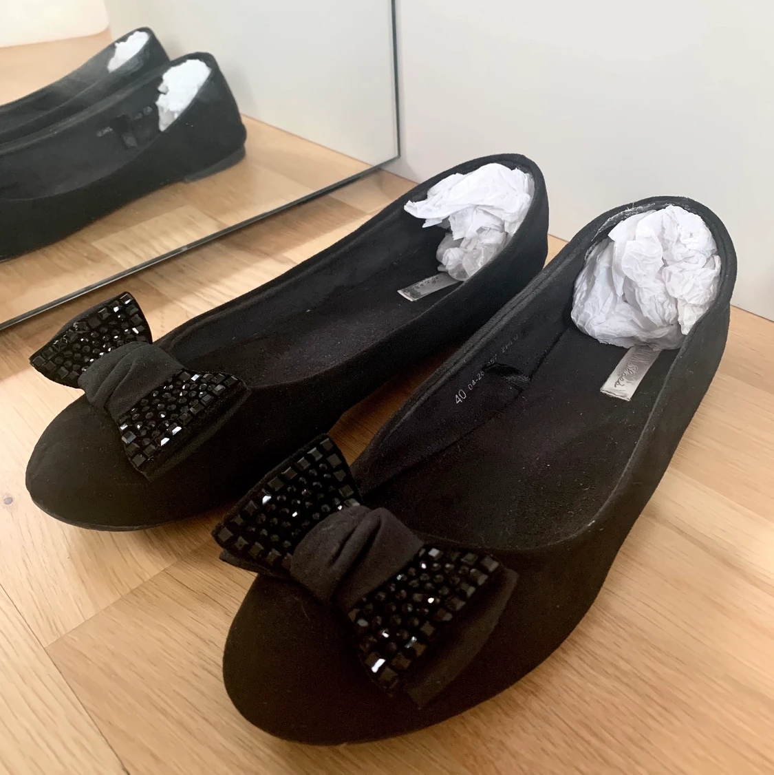 Svarta ballerinaskor/ nyskick/ storlek 40