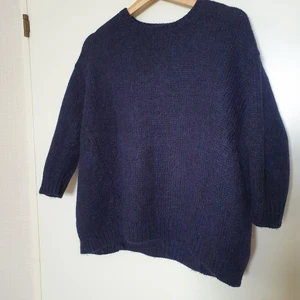 Mango sweater - Blue sweater with shorter sleeves from Mango 