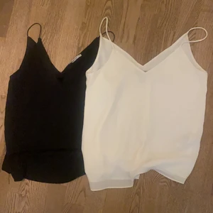 Vit och svart bluse  - Vit bluse från hm i storlek XS och svart bluse från Gina Tricot i storlek XS