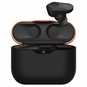Sony WF-1000XM3 - Noise cancelling Sony WF-1000XM3 true wireless earbuds/trådlösa hörlurar i bra skick. Finns inga fel på dem.  Ett par comply truegrip pluppar följer med samt laddarsladd.
