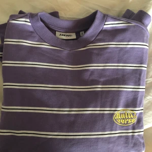 Collegetröja Junkyard - Lilavit randig collegetröja 