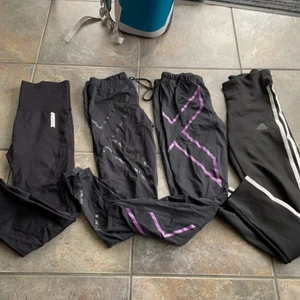 Träningstights - GYMSHARK ENERGI+ SEAMLESS LEGGINGS. Storlek S. Pris: 250  2XU svart logga. Storlek S. Pris:350 kr  2XU lila logga Storlek S Pris: 350kr (helt oanvända)  ADIDAS TIGHTS: storlek xs pris 150kr.                                             KÖP ALLA TIGHTS FÖR 700!!