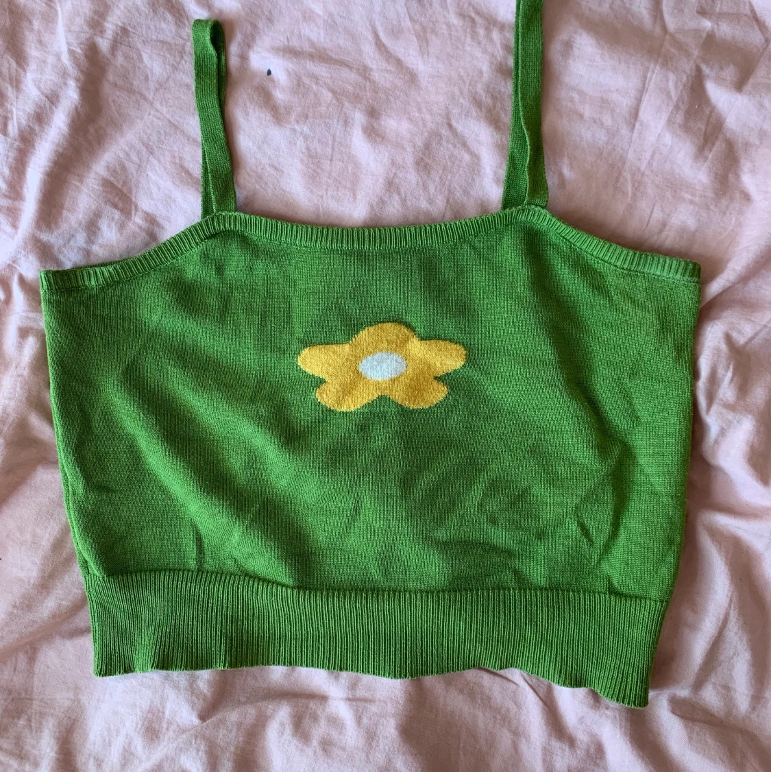 🌼grönt croppat linne i strl S🌼 - 90