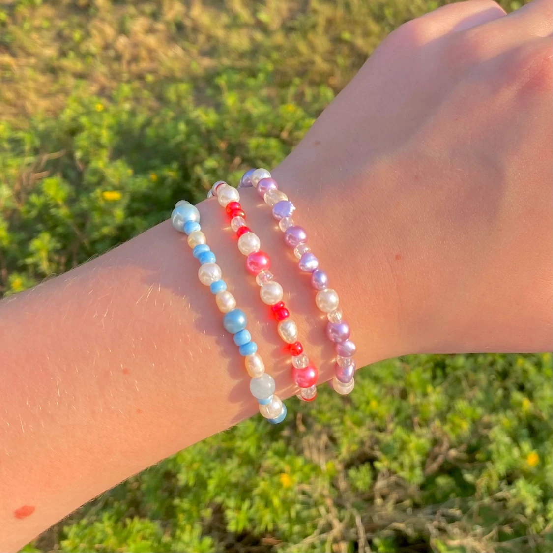 Pärlade halsband och armband - 91