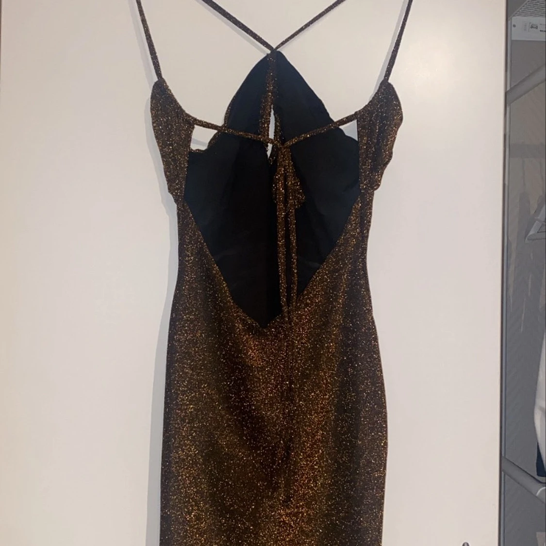 Brun Glittrig Miniklänning  - 91