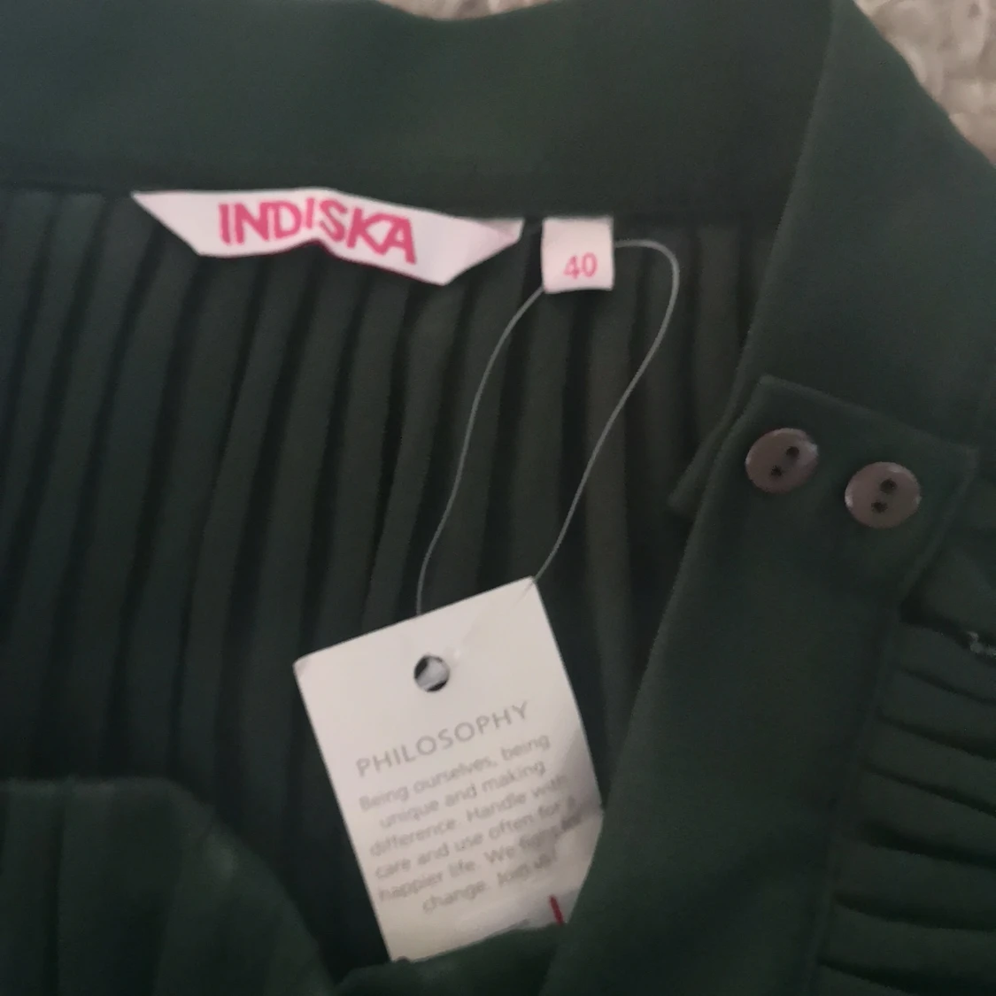 Grön plisserad kjol - 91