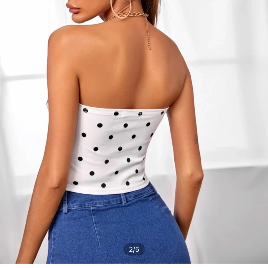 Vit prickig topp - 90