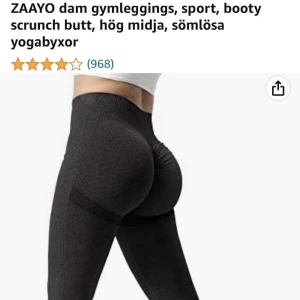 Träningstights scrunch, hög midja, sömlösa  - Träningstights från ZAAYO. Mycket mjuka och väldigt flexibla/sköna. Nya. Säljes pga fel storlek. Mörkt grå.