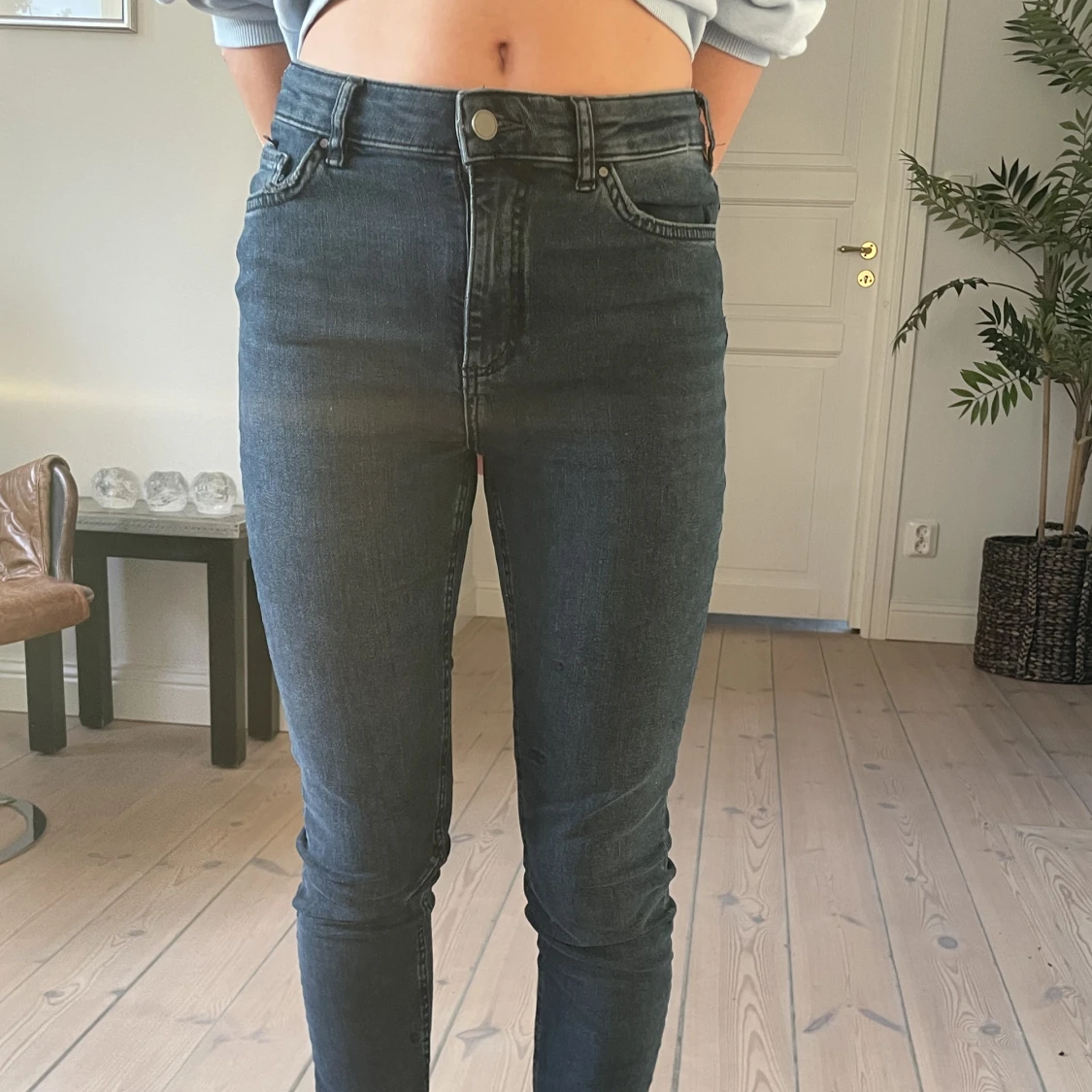 Skinny medel Midjade jeans - 90