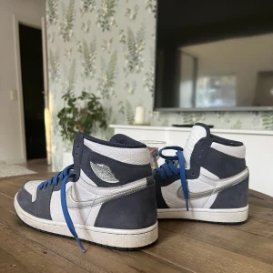 Air Jordan 1 midnight navy - Fräscha Jordan 1 i storlek 41 dessa skor är använda ett fåtal gånger och köpta från stock x för 3000kr. priset kan diskuteras vid snabb affär