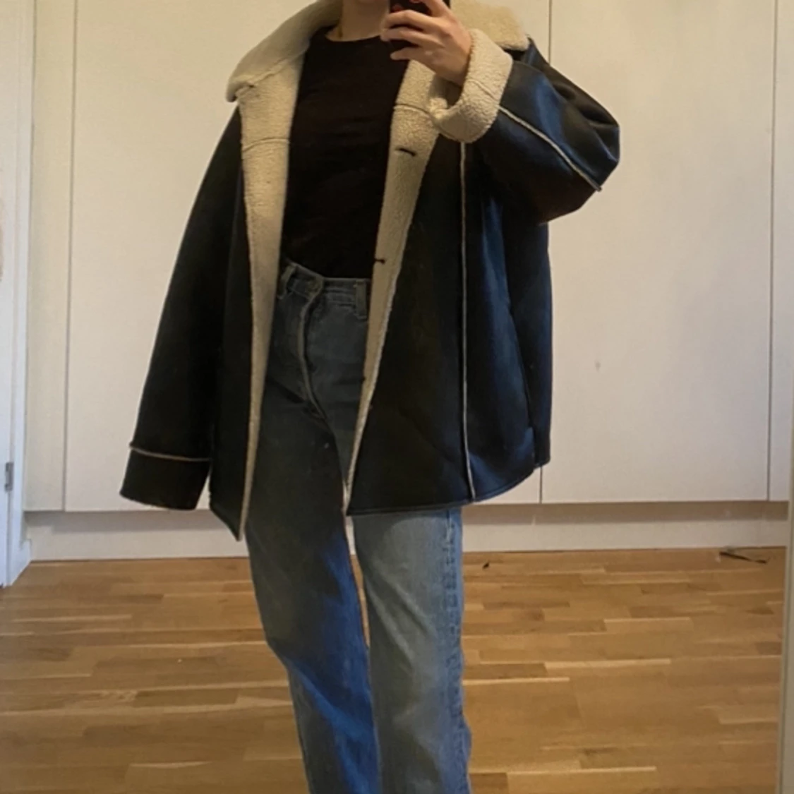 Oversize ”skinn” jacka