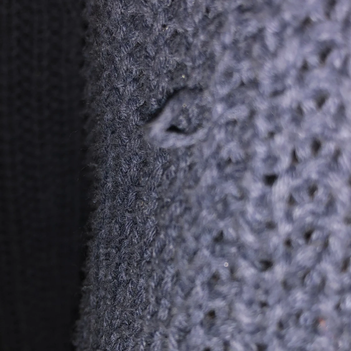 blå virkad tröja - 91