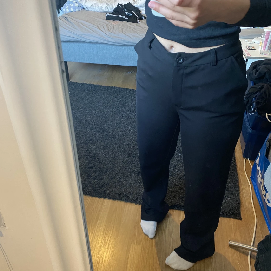 Lågmidjade kostymbyxor  - 90