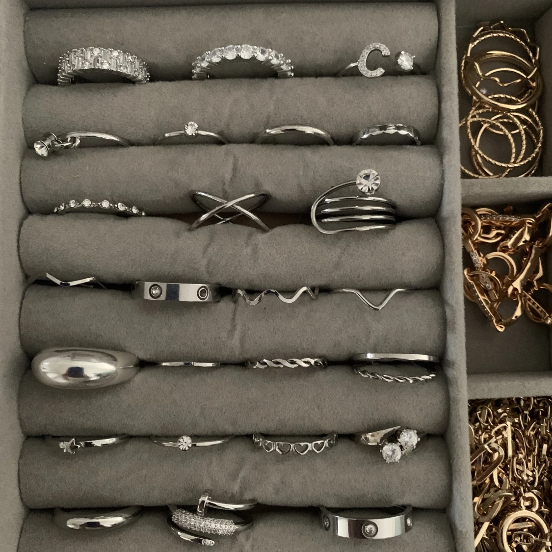 Guld/silver ringar  - 90