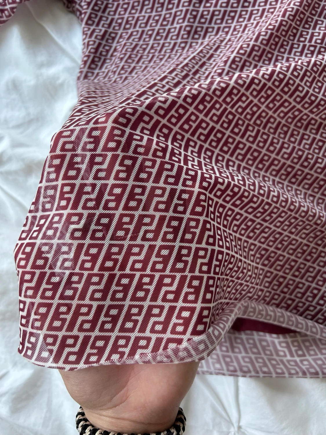 Vinröd mesh tröja - 90