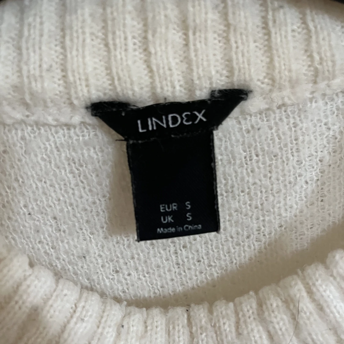 Stickad tröja vit/beige Lindex - 91