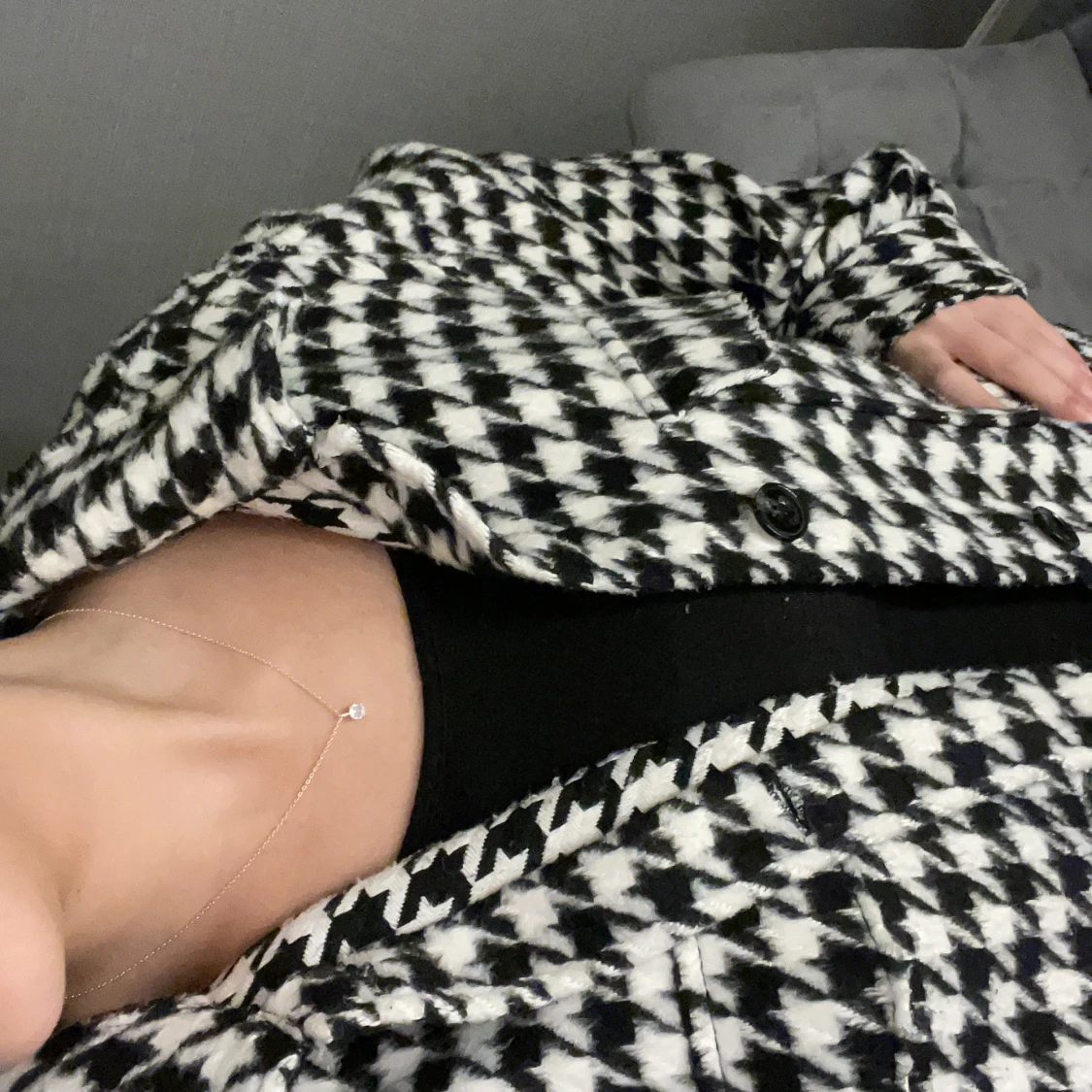 Svart vit kappa - 91