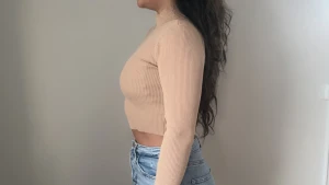 Croped polo top  - Lätt croppad polo topp i storlek 36/S. Köparen står för frakt 