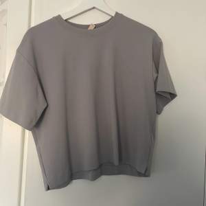 Grå/Blå oversized t shirt. Lite croppad. Snygga ärmar. Knappt använd 