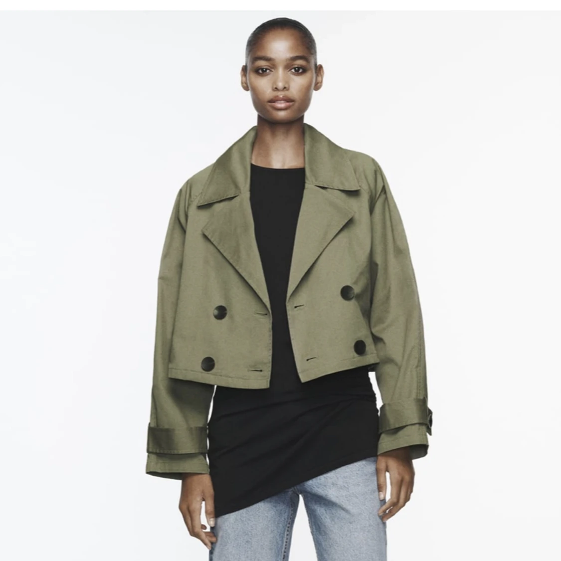 Grön trenchcoat - 90