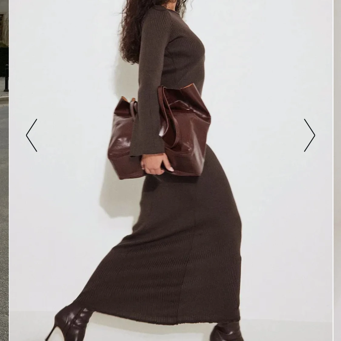 Brun långklänning  - 90