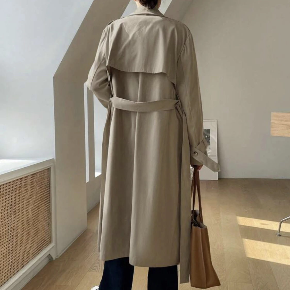 Dubbelbröst Bälte Trench Kappa - 91