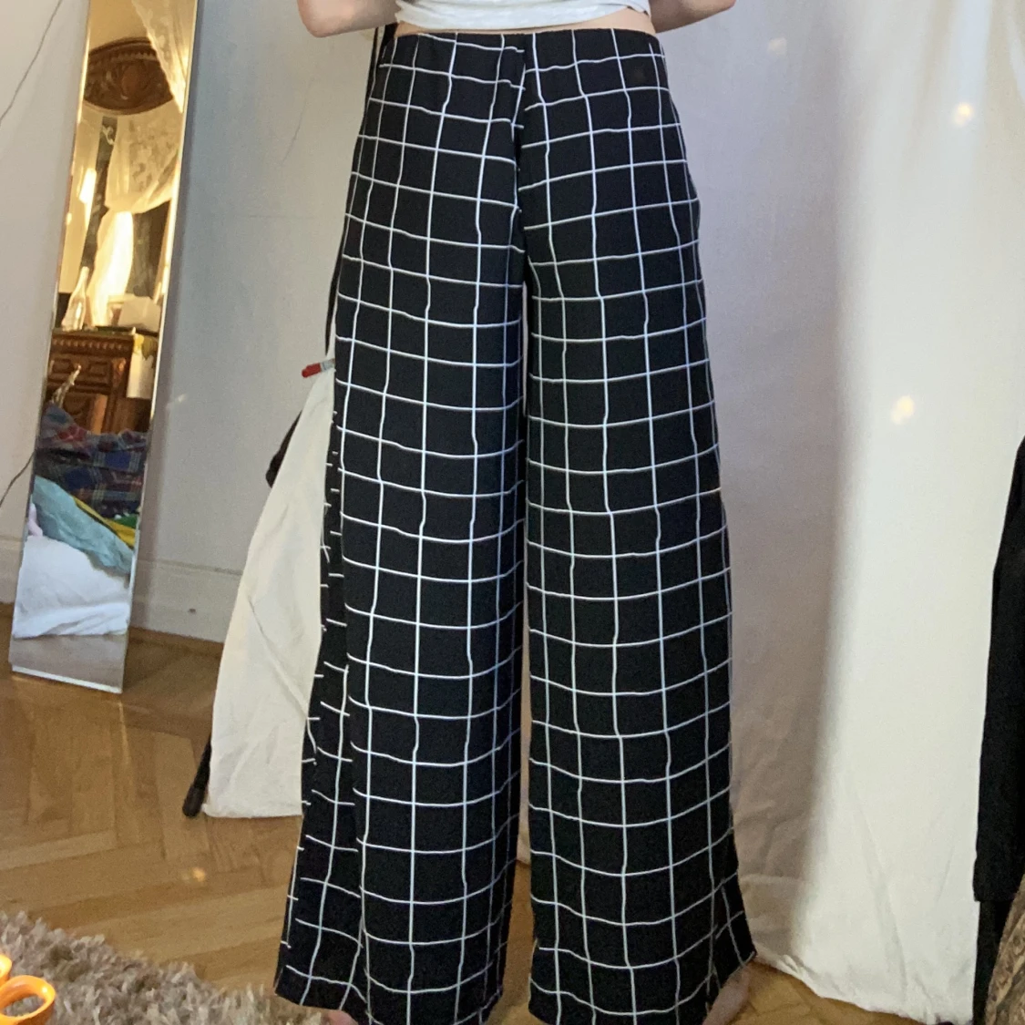 Tunna lågmidjade byxor - 90